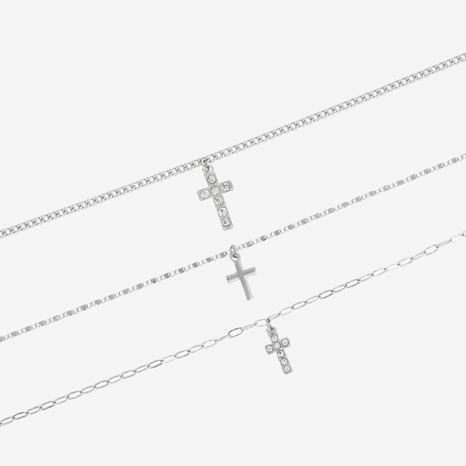 Forever 21 Womens 9 Inch Solid Snake Cross Ankle Bracelet