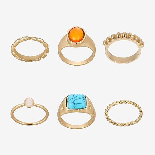 Forever 21 Womens Ring Set In Yellow