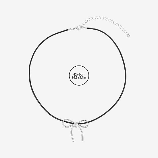 Forever 21 Womens Bow 17 Inch Pendant Necklace