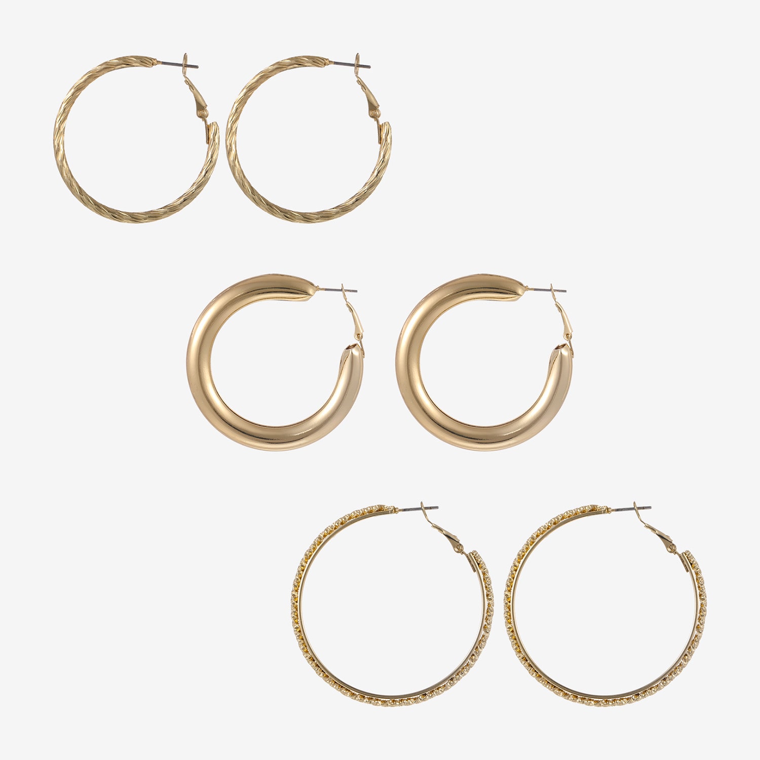 Forever 21 Womens Round 3 Pair Earring Set