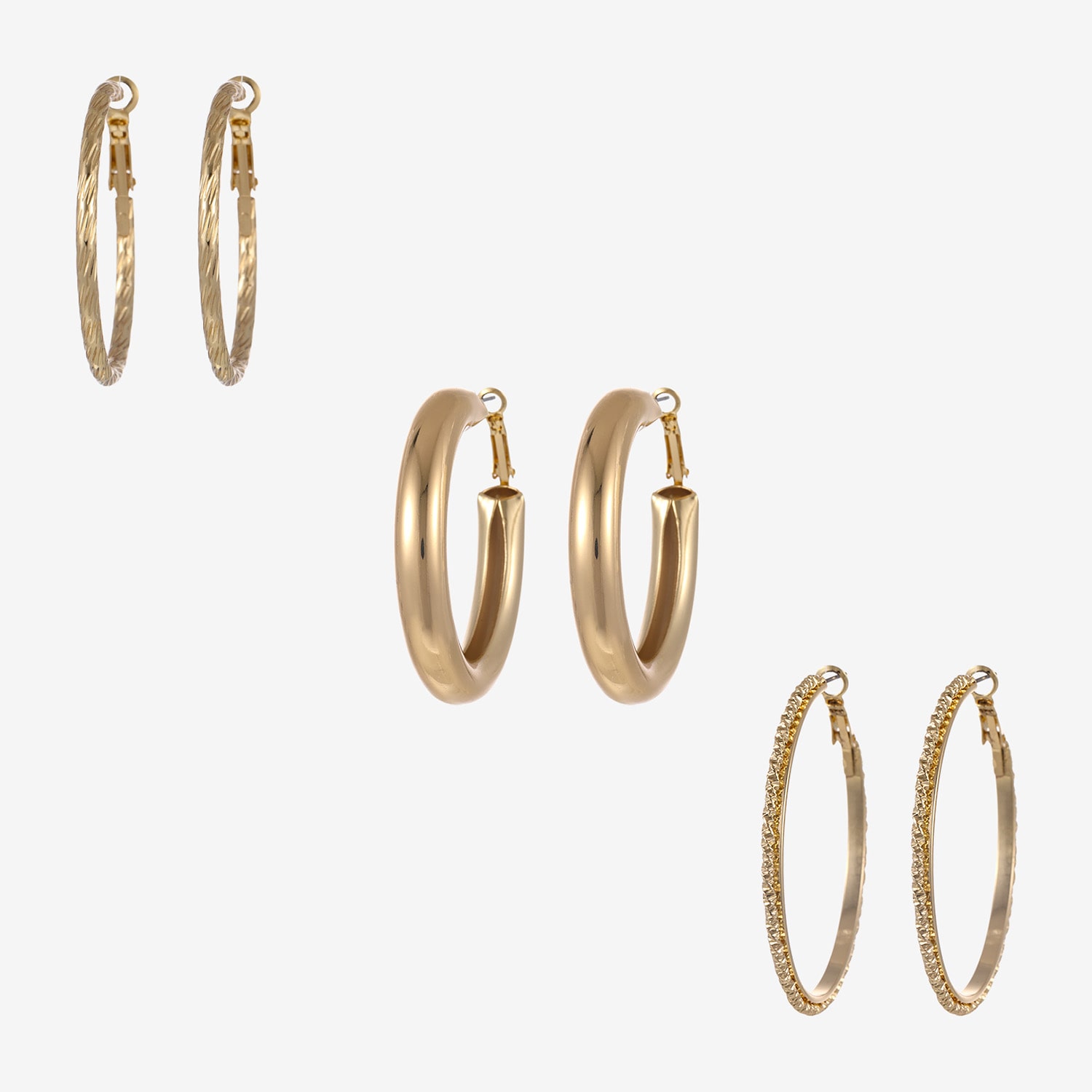 Forever 21 Womens Round 3 Pair Earring Set