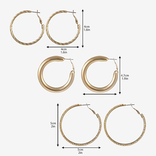 Forever 21 Womens Round 3 Pair Earring Set