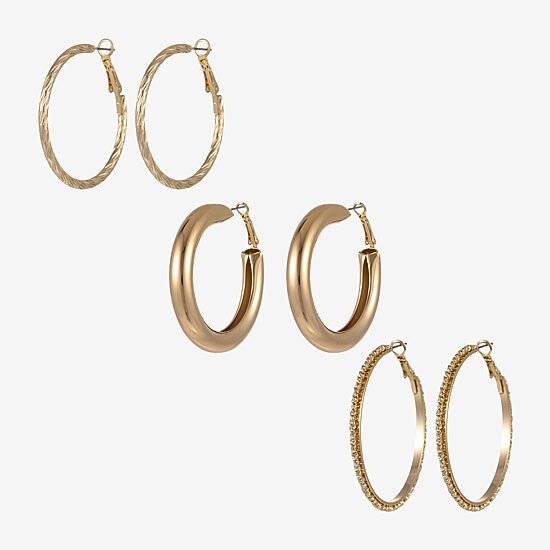 Forever 21 Womens Round 3 Pair Earring Set