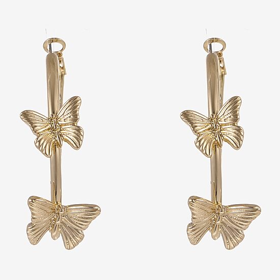 Forever 21 Womens Butterfly Drop Earrings