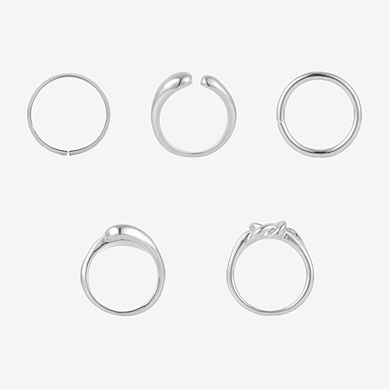Forever 21 Womens Ring Set, Color: Silver - JCPenney