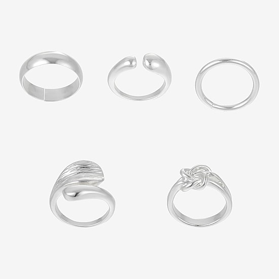 Forever 21 Womens Ring Set, Color: Silver - JCPenney