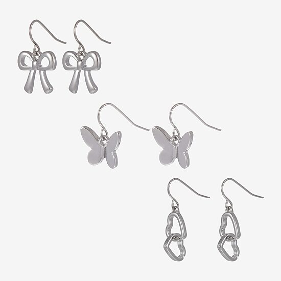 Forever 21 Womens 3 Pair Earring Set