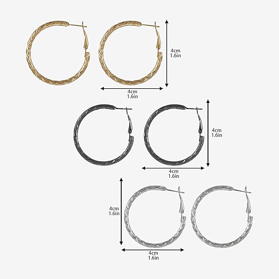 Forever 21 Womens Round 3 Pair Earring Set