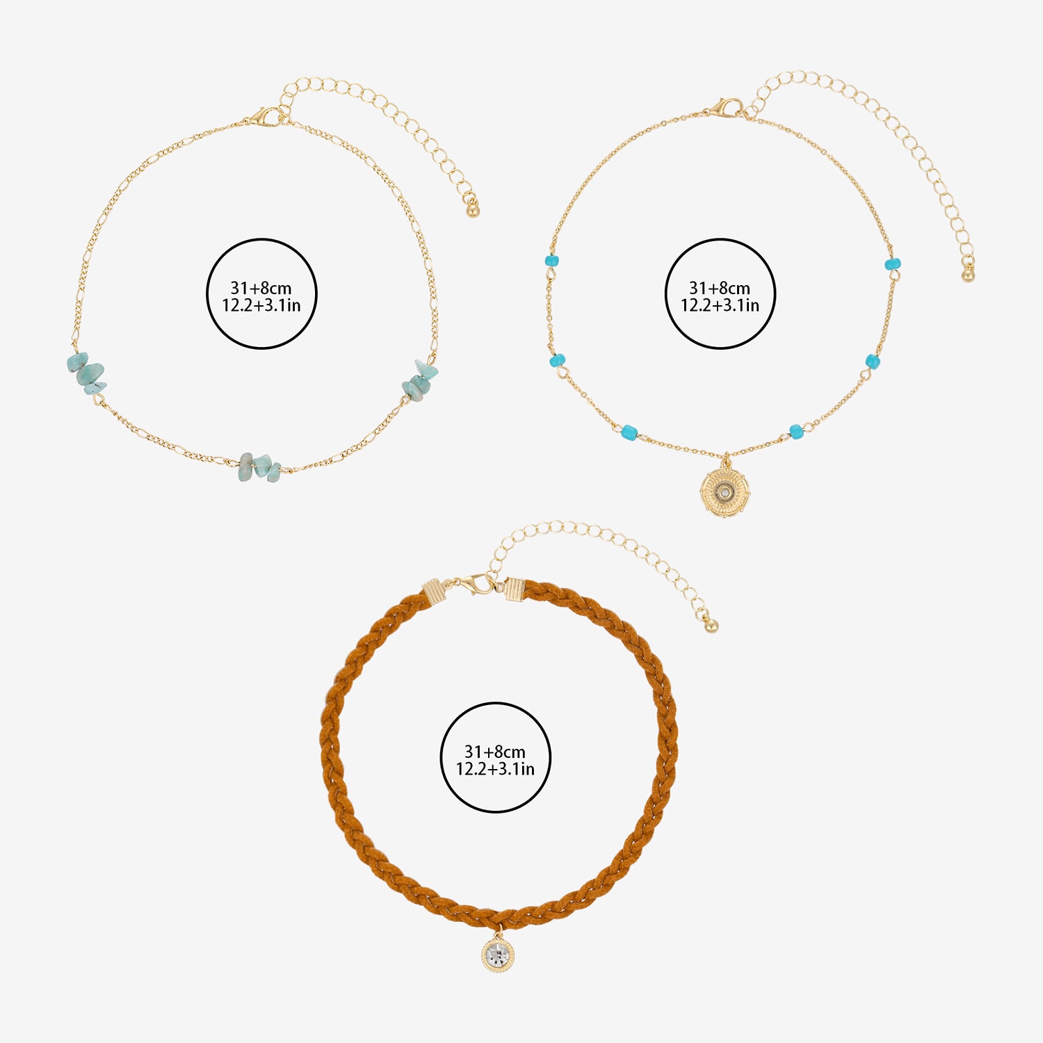 Forever 21 Womens 3-pc. Necklace Set