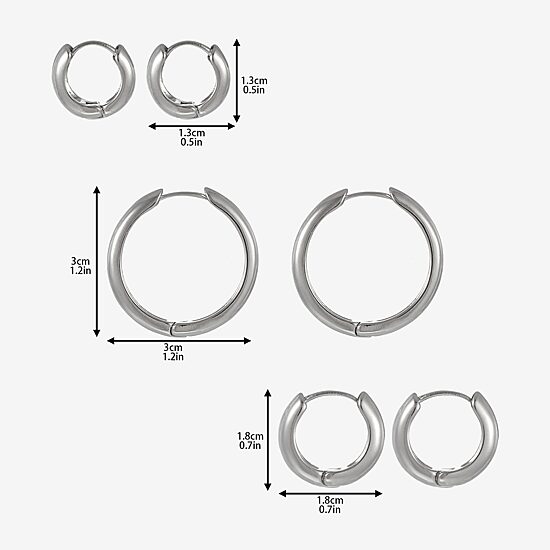 Forever 21 Womens Round 3 Pair Earring Set