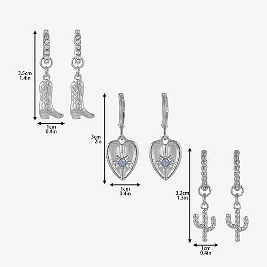 Forever 21 Womens 3 Pair Earring Set