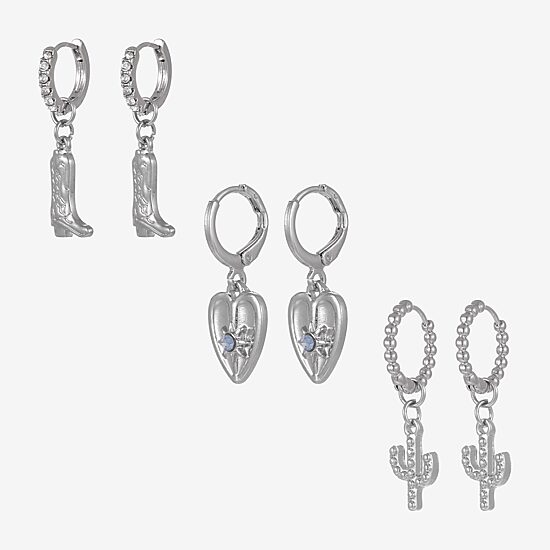 Forever 21 Womens 3 Pair Earring Set
