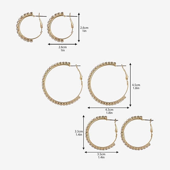 Forever 21 Womens Round 3 Pair Earring Set