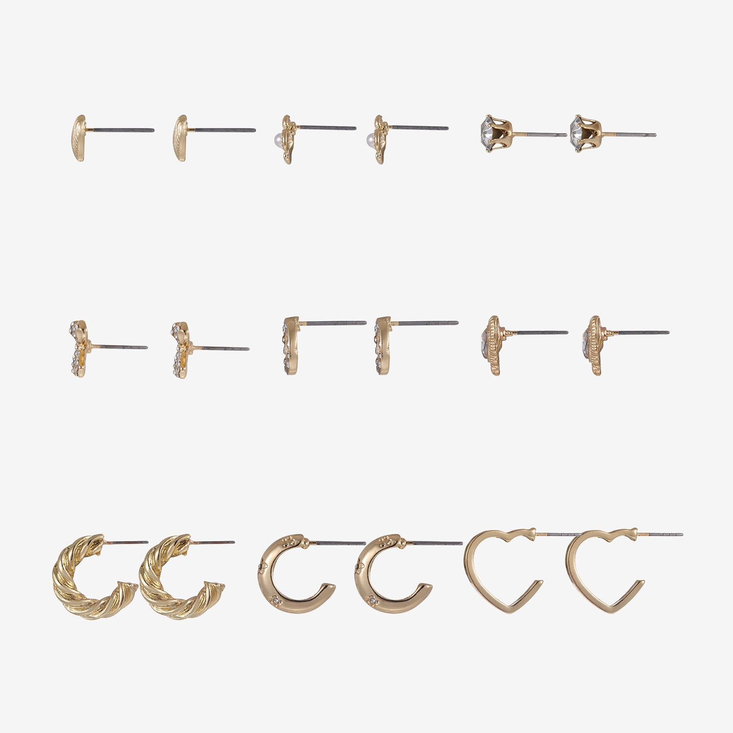 Forever 21 Womens 9 Pair Earring Set