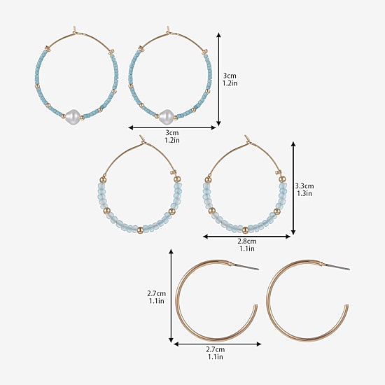 Forever 21 Womens 33.8mm Round Hoop Earrings