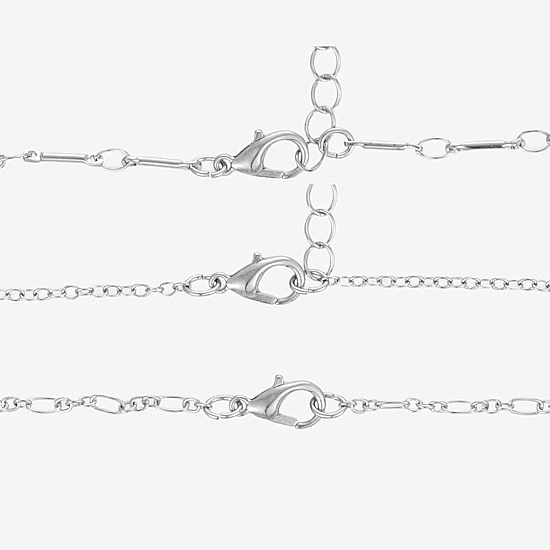 Forever 21 Womens 9 Inch Solid Cable Heart Ankle Bracelet