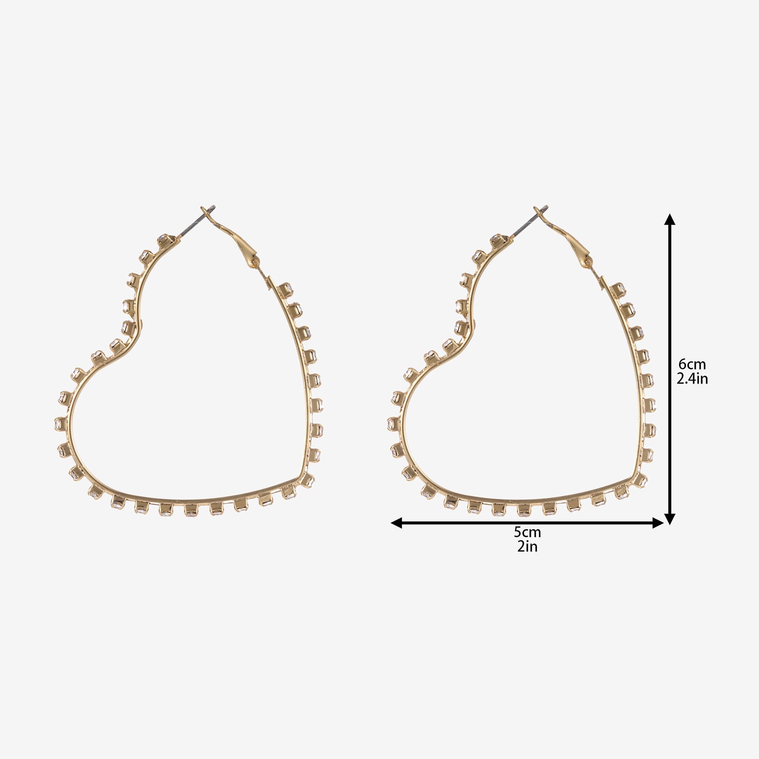 Forever 21 Womens 60mm Heart Single Earring