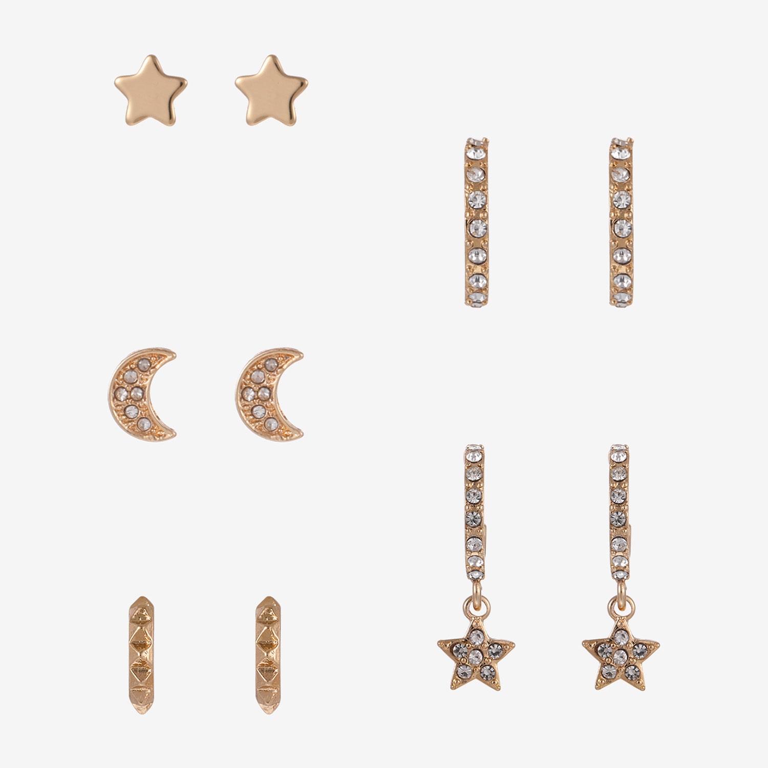 Forever 21 Womens 5 Pair Earring Set