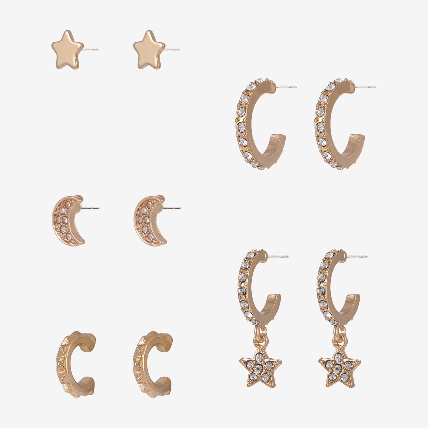 Forever 21 Womens 5 Pair Earring Set