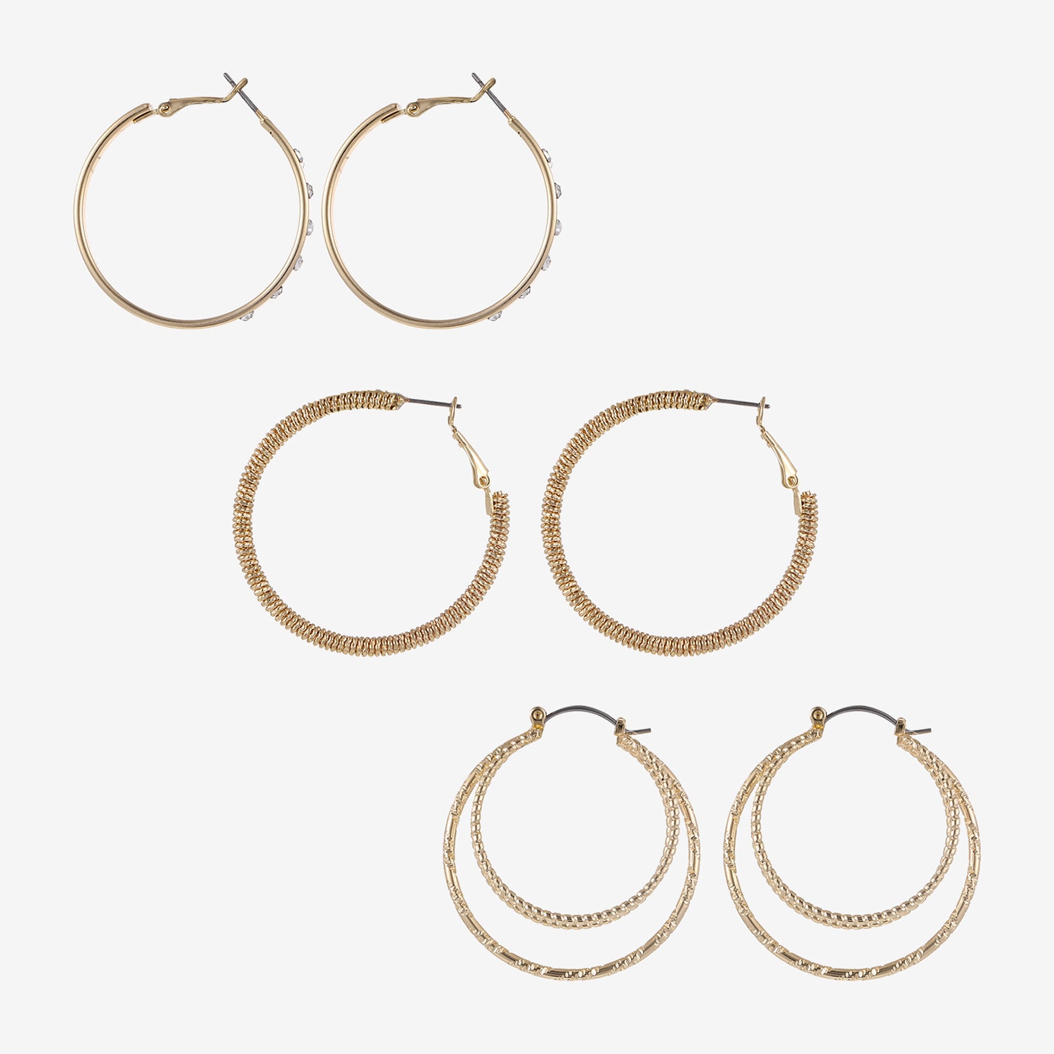 Forever 21 Womens 42mm Round Hoop Earrings