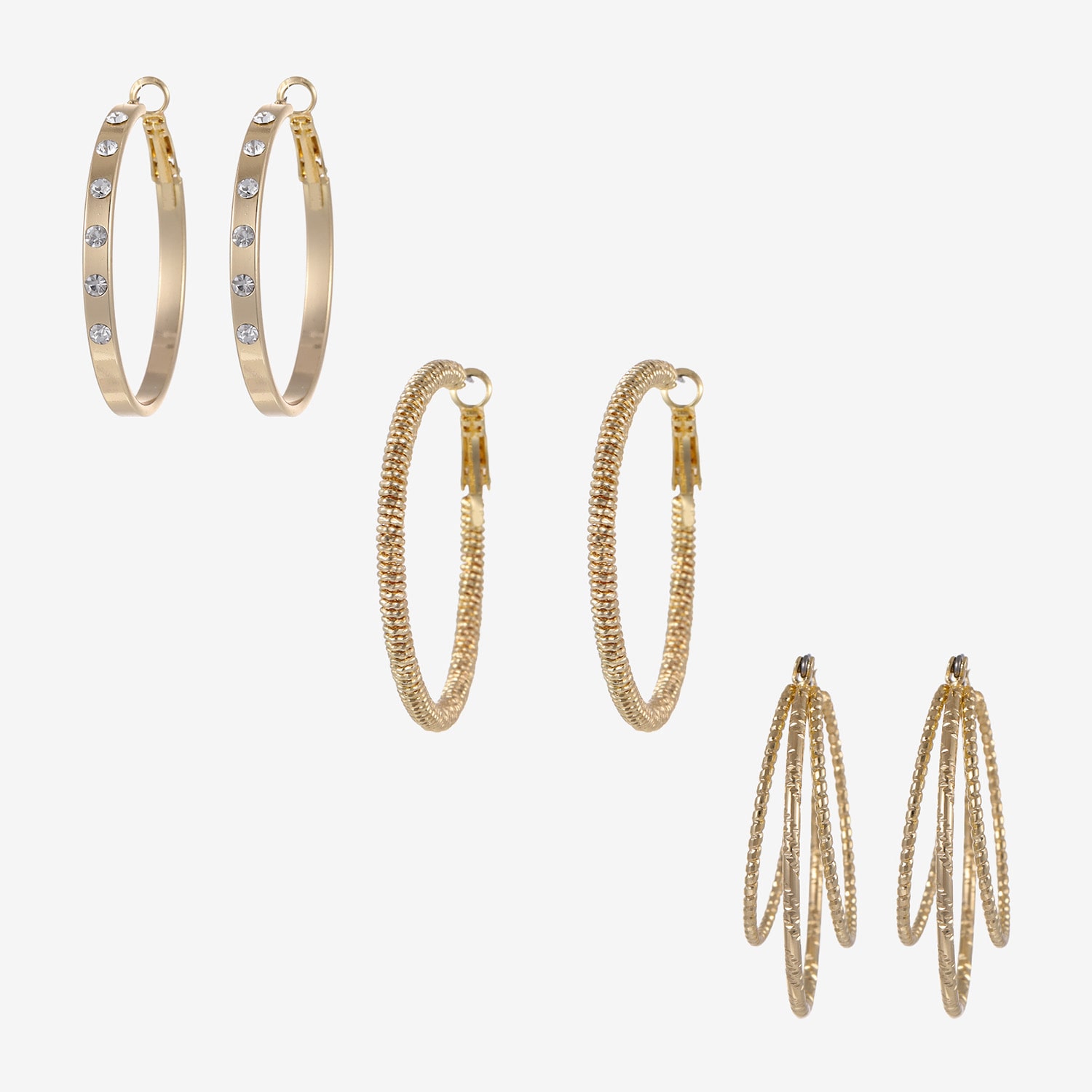 Forever 21 Womens 42mm Round Hoop Earrings