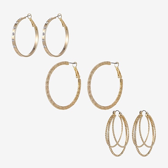 Forever 21 Womens 42mm Round Hoop Earrings