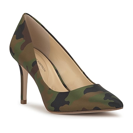 JS Jessica Simpson Sennsol Womens Round Open Toe Block Heel Pumps