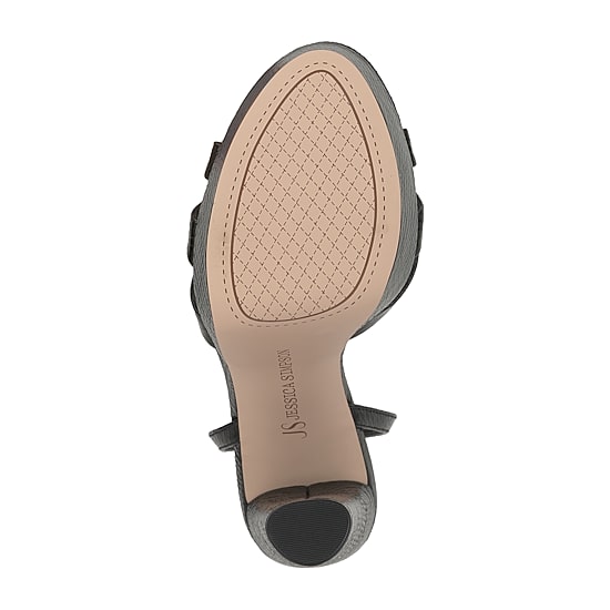 JS Jessica Simpson Izhana Womens Round Open Toe Chunky Heel Pumps