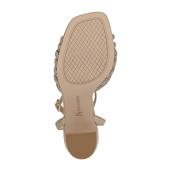 JS Jessica Simpson Sennsol Womens Round Open Toe Block Heel Pumps