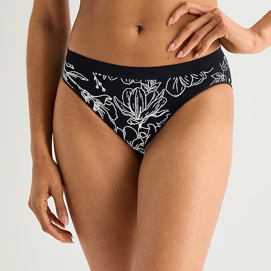 Ambrielle Womens Seamless High Cut Panty