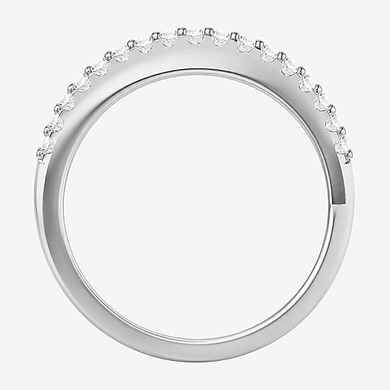 Lab Created Gemstone Sterling Silver Band