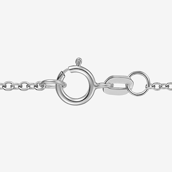 Lab Created Gemstone Sterling Silver Round 18 Inch Pendant Necklace