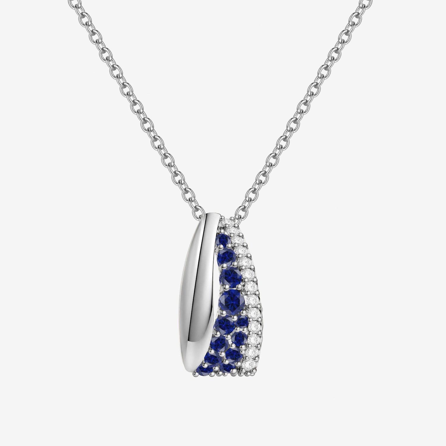Lab Created Gemstone Sterling Silver Round 18 Inch Pendant Necklace