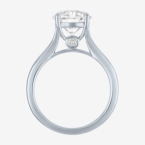 (G / Si1-Si2) Womens 3 CT. T.W. Lab Grown White Diamond Sterling Silver Round Engagement Ring