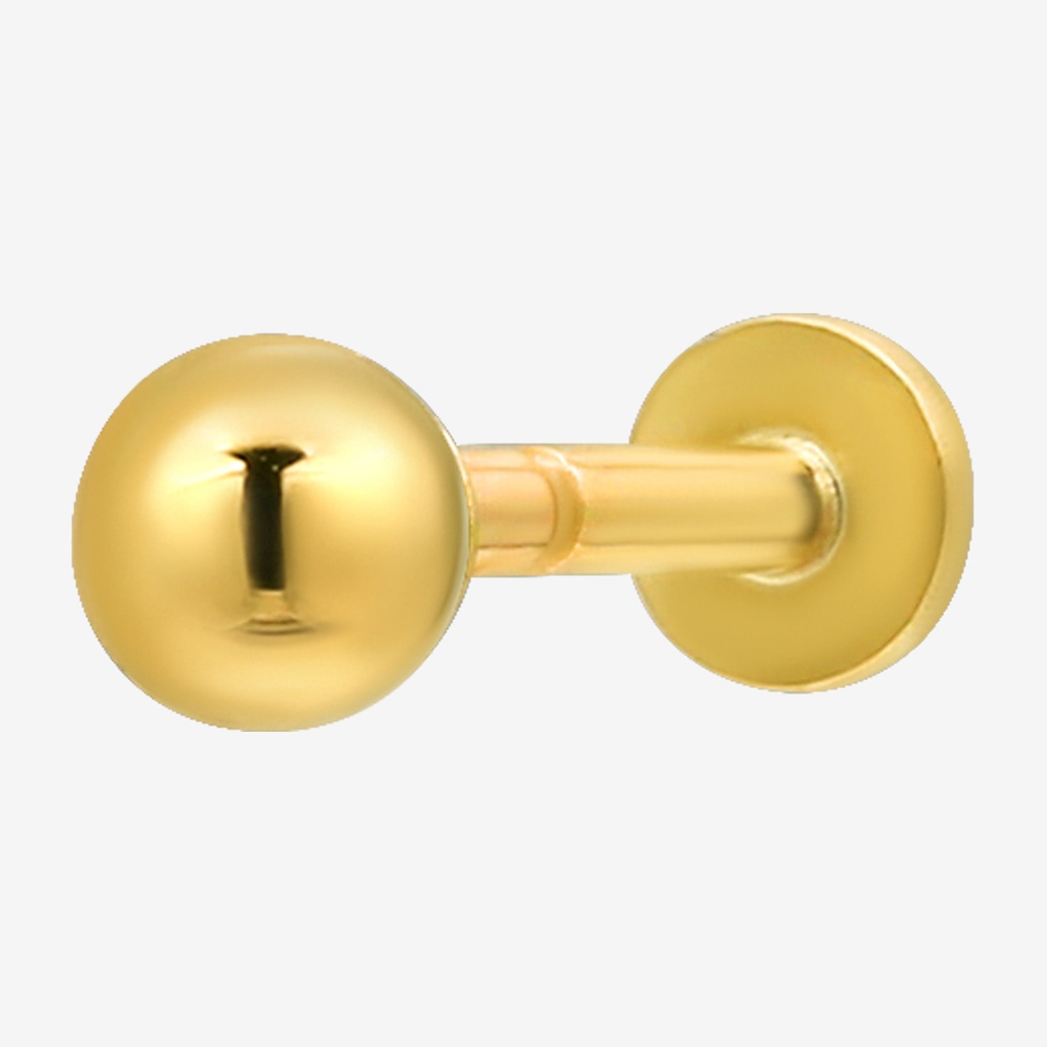 Gold Addiction Womens 10K Gold Ball Single Earring