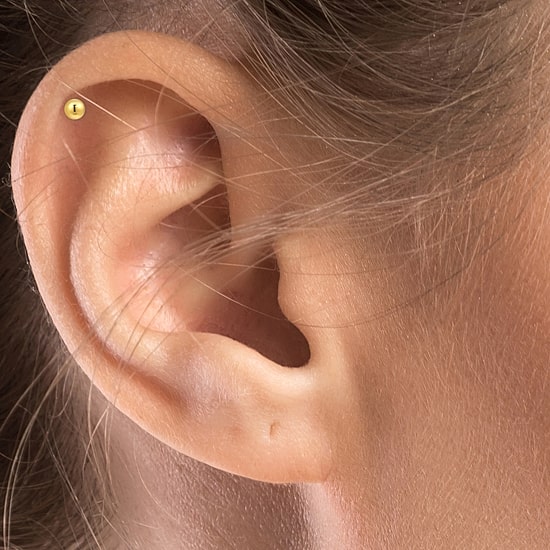 Gold Addiction Womens 10K Gold 7mm Ball Single Earring