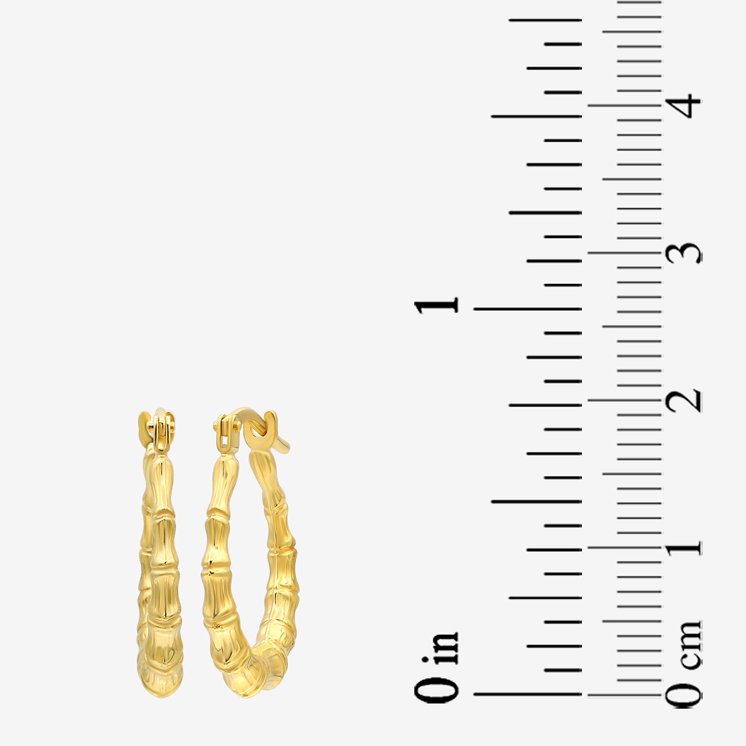 Bonded Brilliance Womens 14K Gold Over Silver 19mm Hoop Earrings