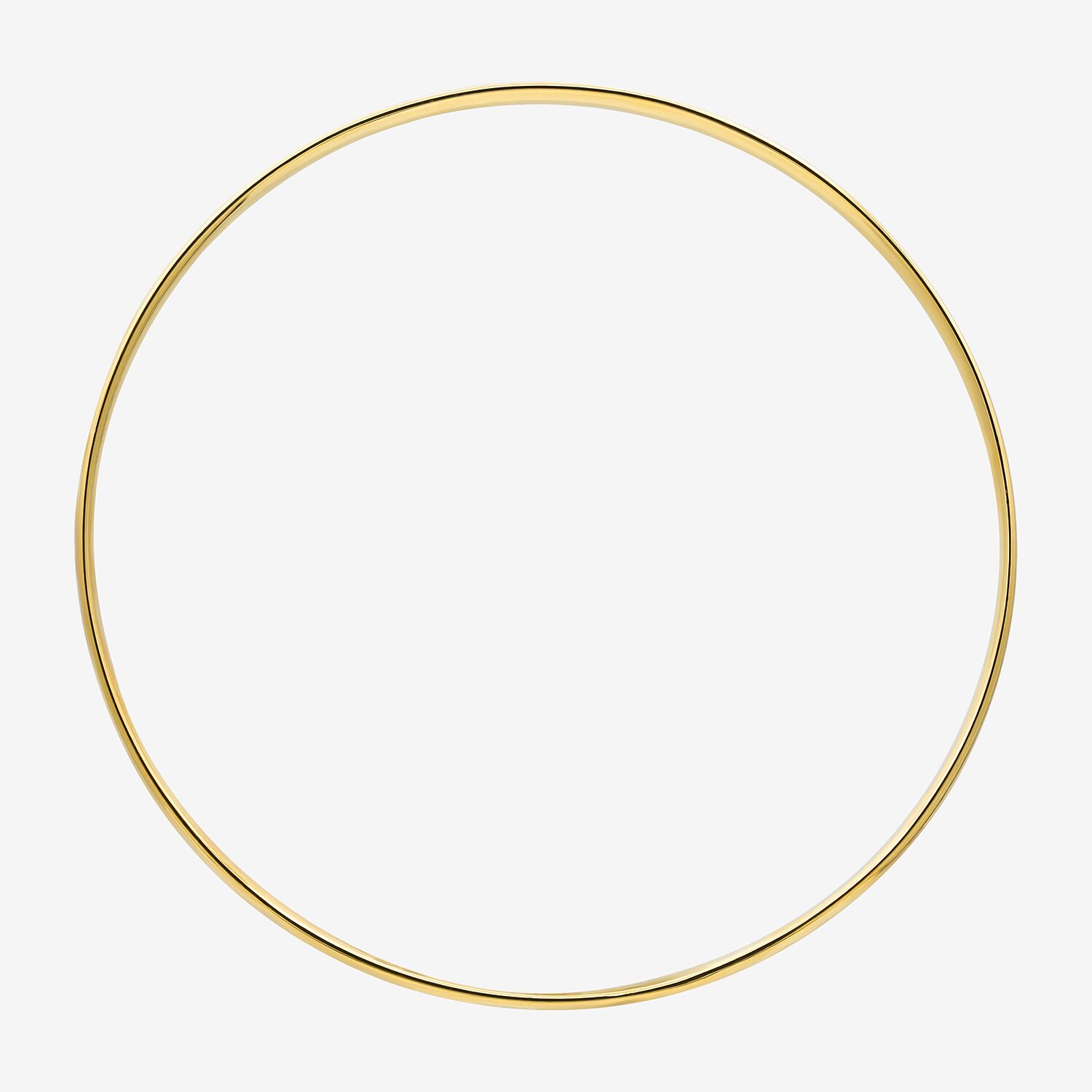 Bonded Brilliance Womens 14K Gold Over Silver Round Bangle Bracelet