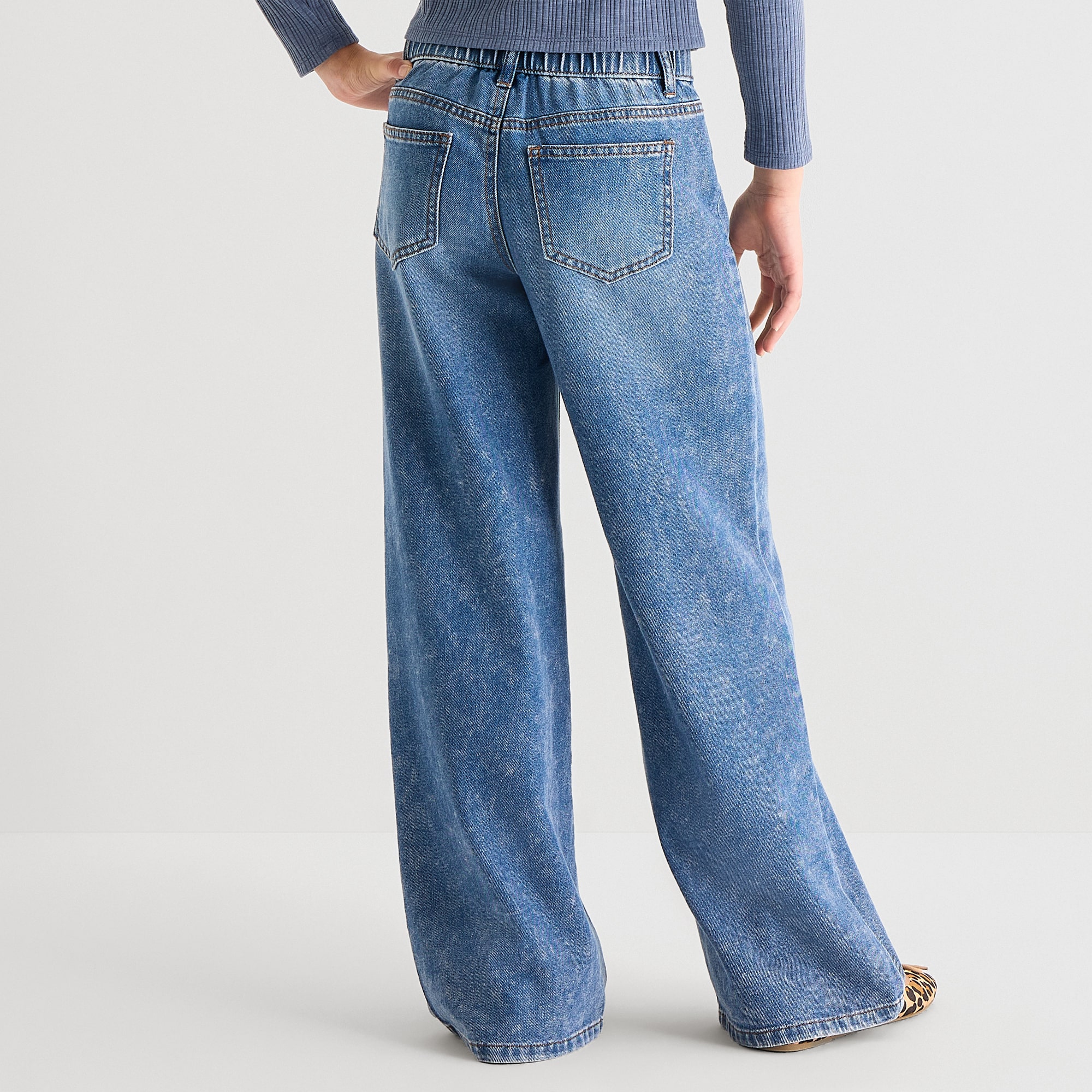 Vanilla Star Big Kid Girls Butterfly Rhinestone Wide Leg Jean