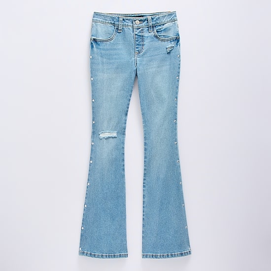 Vanilla Star Big Kid Girls Star Studded Flare Leg Jean