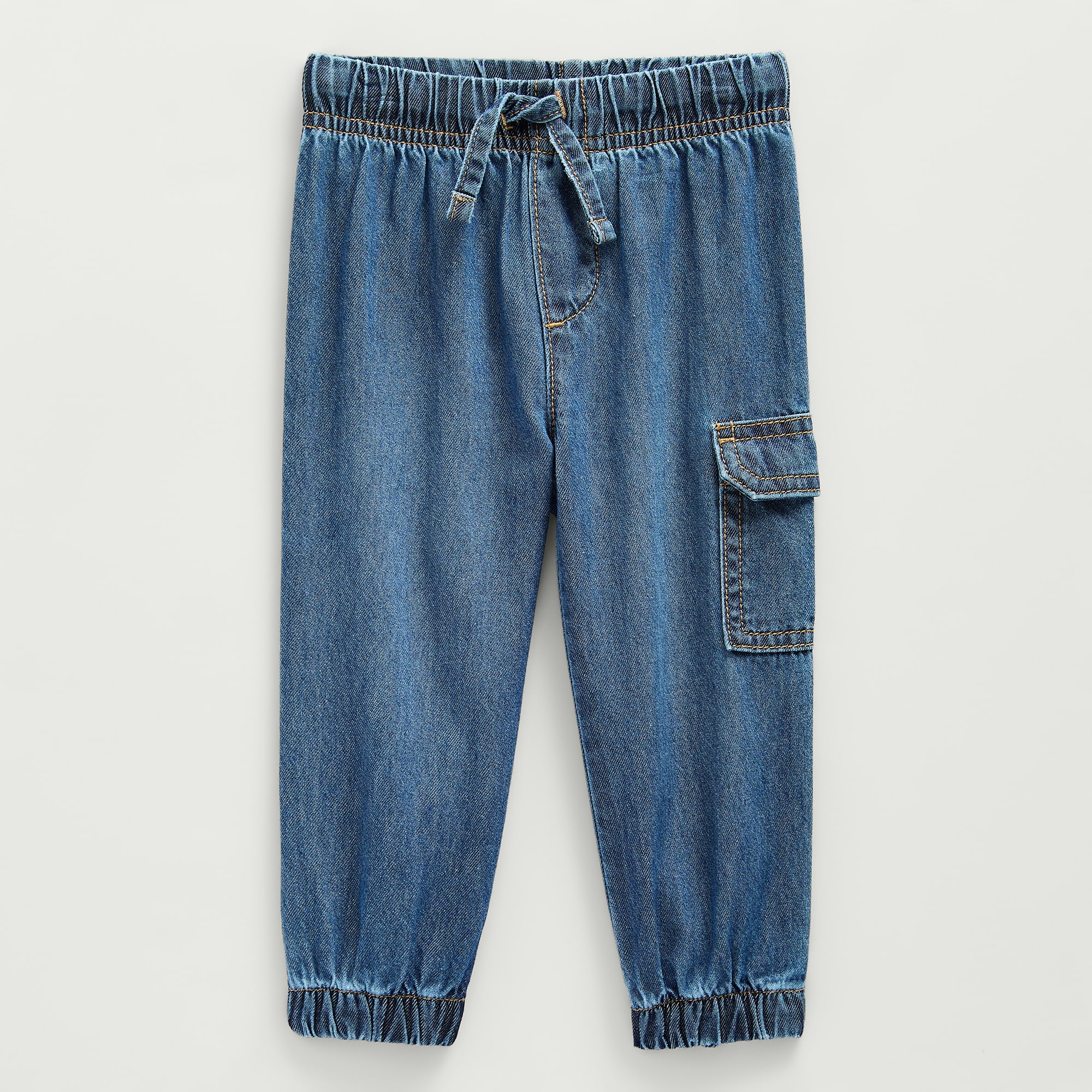 Okie Dokie Baby Boys Adjustable Waist Jogger Denim Jean