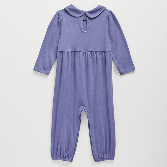 Okie Dokie Baby Girls Round Neck Long Sleeve Jumpsuit