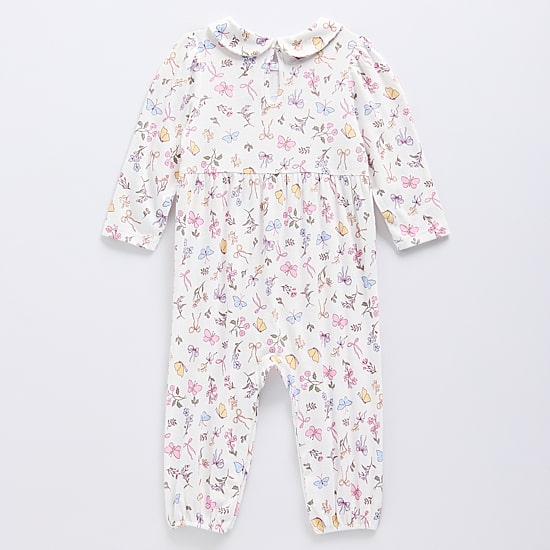 Okie Dokie Baby Girls Round Neck Long Sleeve Jumpsuit