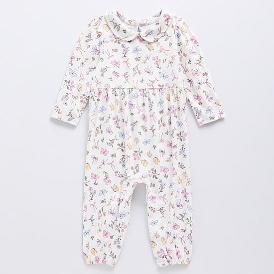 Okie Dokie Baby Girls Round Neck Long Sleeve Jumpsuit
