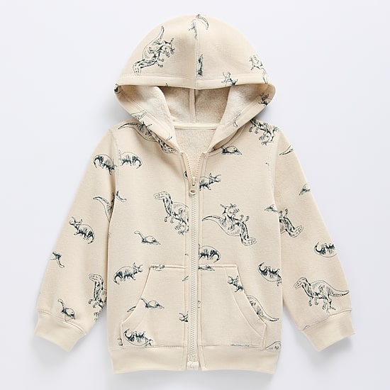 Okie Dokie Toddler Boys Fleece Adaptive Easy-on + Easy-off Hidden Access Opening Jacket