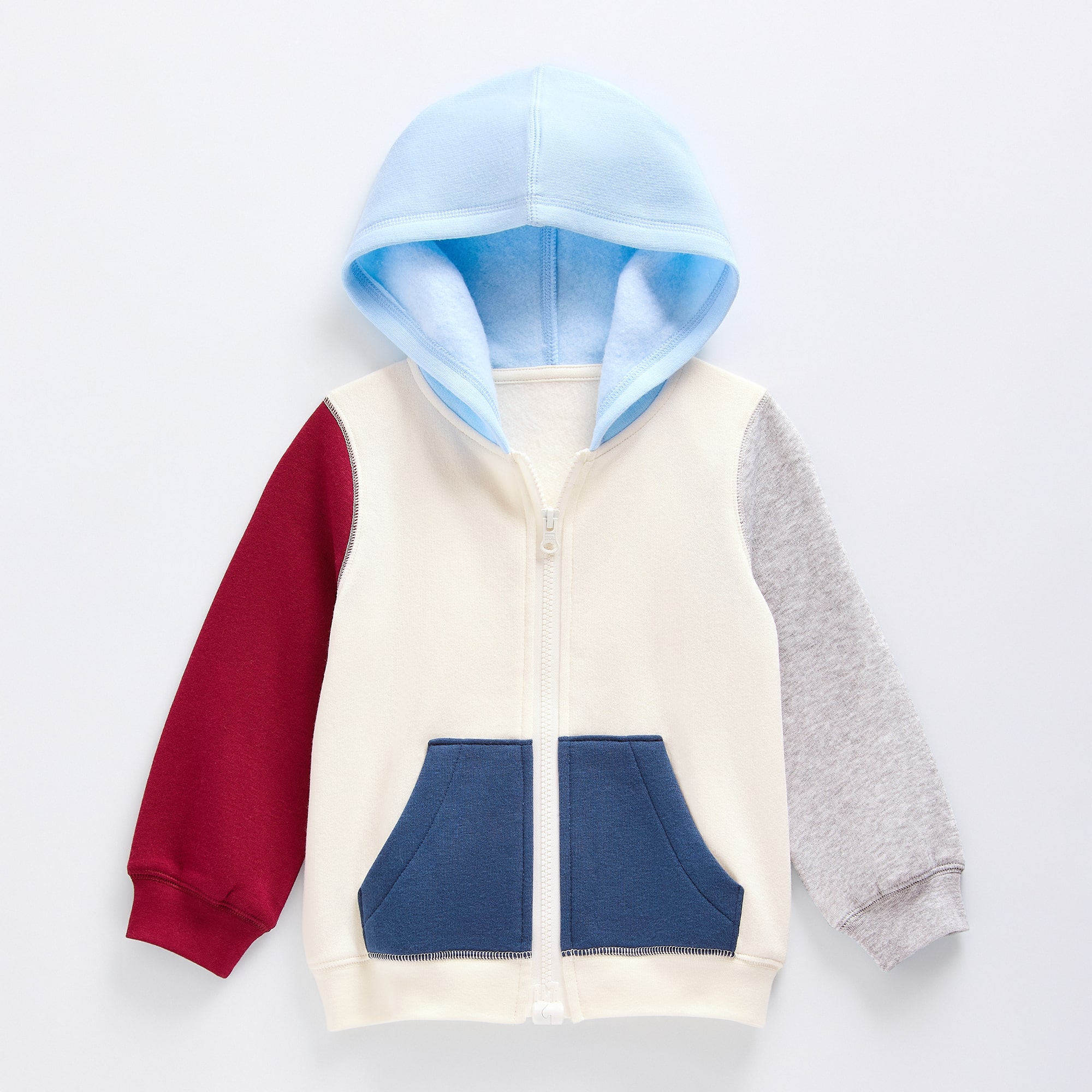 Okie Dokie Toddler Boys Fleece Adaptive Easy-on + Easy-off Hidden Access Opening Jacket