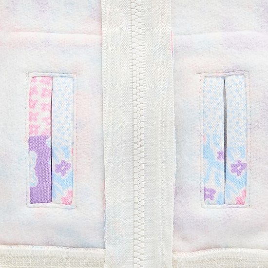 Okie Dokie Toddler Girls Fleece Adaptive Easy-on + Easy-off Hidden Access Opening Jacket