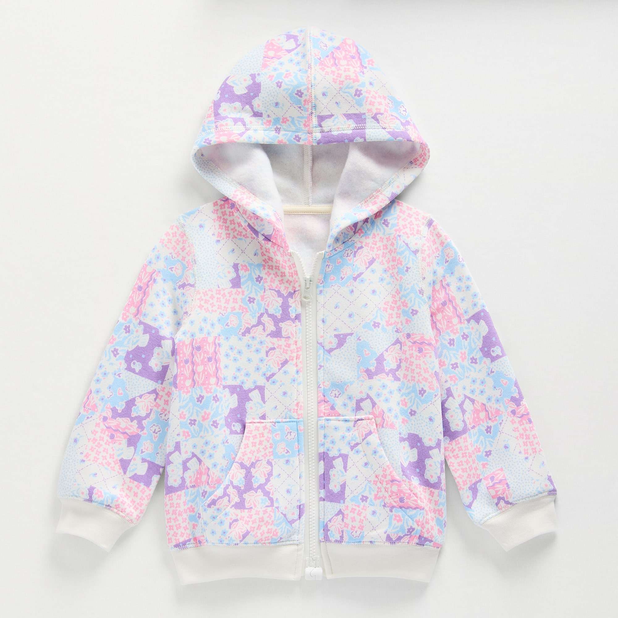 Okie Dokie Toddler Girls Fleece Adaptive Easy-on + Easy-off Hidden Access Opening Jacket