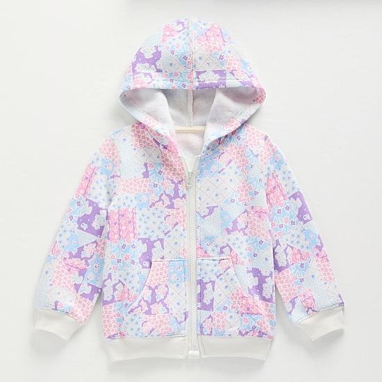 Okie Dokie Toddler Girls Fleece Adaptive Easy-on + Easy-off Hidden Access Opening Jacket