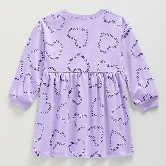 Okie Dokie Toddler & Little Girls Fitted Long Sleeve Sweatshirt Dress